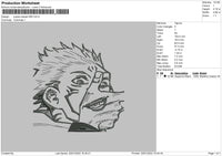Jujutsu Kaisen BW 03 Embroidery File 4 size
