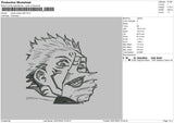 Jujutsu Kaisen BW 03 Embroidery File 4 size