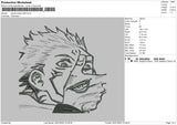 Jujutsu Kaisen BW 03 Embroidery File 4 size