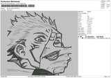 Jujutsu Kaisen BW 03 Embroidery File 4 size