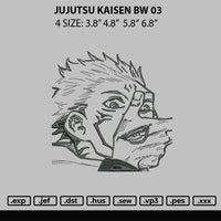 Jujutsu Kaisen BW 03 Embroidery File 4 size