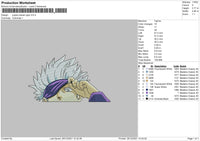 Jujutsu Kaisen Gojo Embroidery File 4 size
