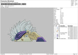 Jujutsu Kaisen Gojo Embroidery File 4 size