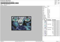 Jujutsu Kaisen V5 Embroidery File 4 size