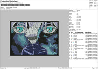 Jujutsu Kaisen V5 Embroidery File 4 size