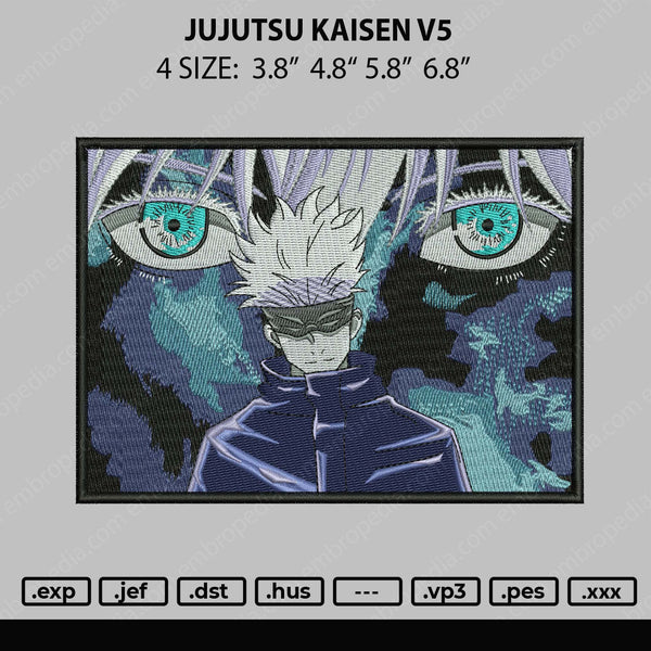 Jujutsu Kaisen V5 Embroidery File 4 size
