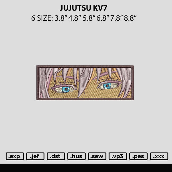 Jujutsu Kv7 Embroidery File 6 sizes
