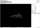 Jules Babytique Embroidery File 4 size
