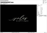 Jules Babytique Embroidery File 4 size