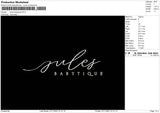 Jules Babytique Embroidery File 4 size