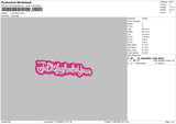 Lashed Text Embroidery File 6 sizes