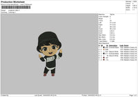 Jungkook Chibi Embroidery File 4 size