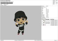 Jungkook Chibi Embroidery File 4 size