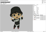 Jungkook Chibi Embroidery File 4 size