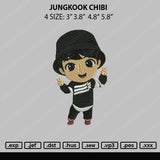 Jungkook Chibi Embroidery File 4 size