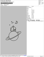 Jupiter Outline Embroidery File 4 size