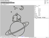 Jupiter Outline Embroidery File 4 size