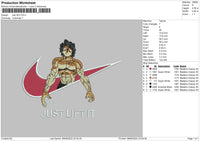 Just Lift It Embroidery File 4 size