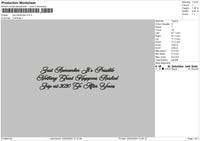 Remember Text 2402 Embroidery File 6 sizes
