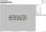 Remember Text 2402 Embroidery File 6 sizes