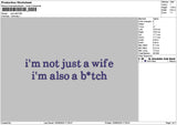 Wifetext 1509 Embroidery File 6 sizes