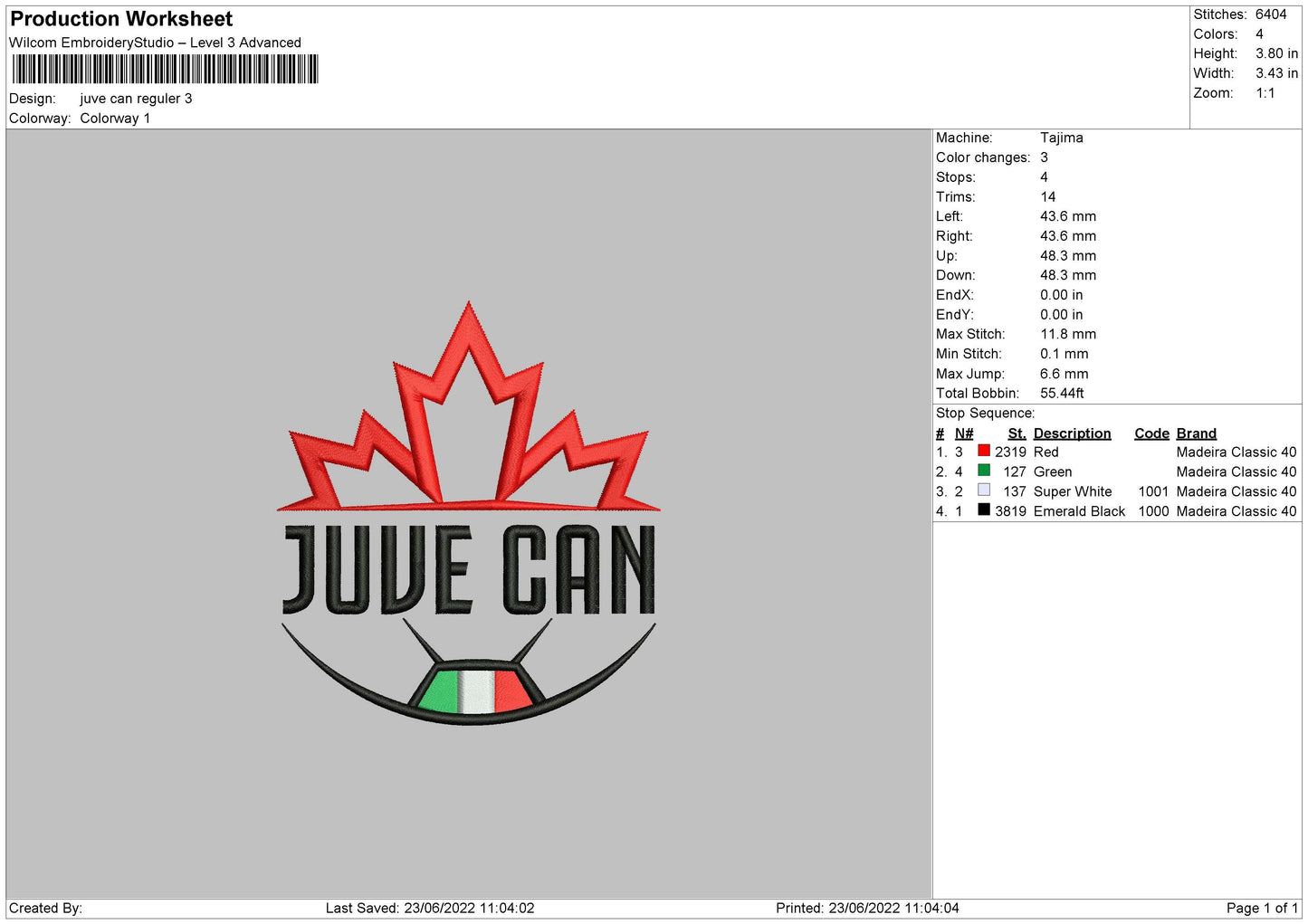 Juve Can Puff, Patch, Regular Embroidery 3 Files