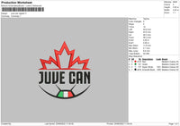 Juve Can Puff, Patch, Regular Embroidery 3 Files