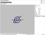 Konoha Logo 02 Embroidery File 5 size