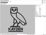 Kayden Embroidery File 3 size