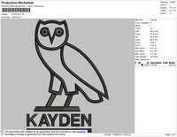 Kayden Embroidery File 3 size