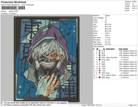 Kaneki 001 Embroidery File 4 size