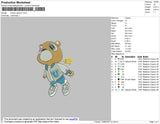 Kanye Cartoon Embroidery File 4 size