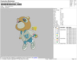Kanye Cartoon Embroidery File 4 size
