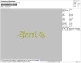 Karol G text Embroidery File 4 size