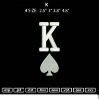 K Embroidery File 4 size