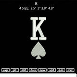 K Embroidery File 4 size
