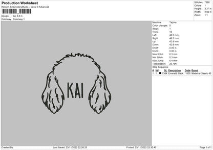 Dog Outline V2 Embroidery File 5 sizes