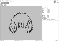 Dog Outline V2 Embroidery File 5 sizes