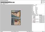 Itachikakashi Eyes Embroidery File 6 sizes