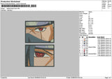 Itachikakashi Eyes Embroidery File 6 sizes