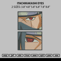Itachikakashi Eyes Embroidery File 6 sizes