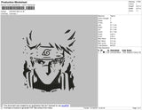 Kakashi BW Embroidery File 4 size
