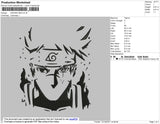 Kakashi BW Embroidery File 4 size