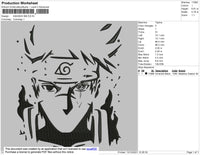 Kakashi BW Embroidery File 4 size