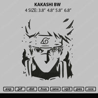 Kakashi BW Embroidery File 4 size
