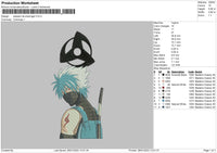 Kakashi S02 Embroidery File 6 sizes