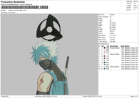 Kakashi S02 Embroidery File 6 sizes