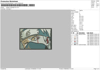 Kakashi Rectangle V6 Embroider File 5 sizes