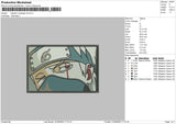 Kakashi Rectangle V6 Embroider File 5 sizes