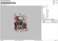 Kakashi Sketch Embroidery File 4 size
